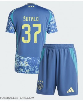 Günstige Ajax Josip Sutalo #37 Auswärts Trikotsatzt Kinder 2024-25 Kurzarm (+ Kurze Hosen)